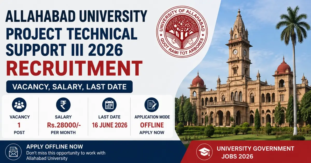 Allahabad University Project Technical Support III 2026 Recruitment - Vacancy, Salary, Last Date