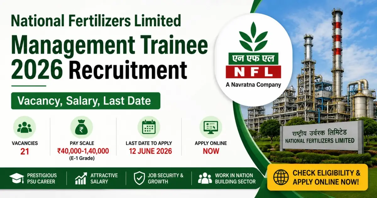 National Fertilizers Limited Management Trainee 2026 Recruitment - Vacancy, Salary, Last Date