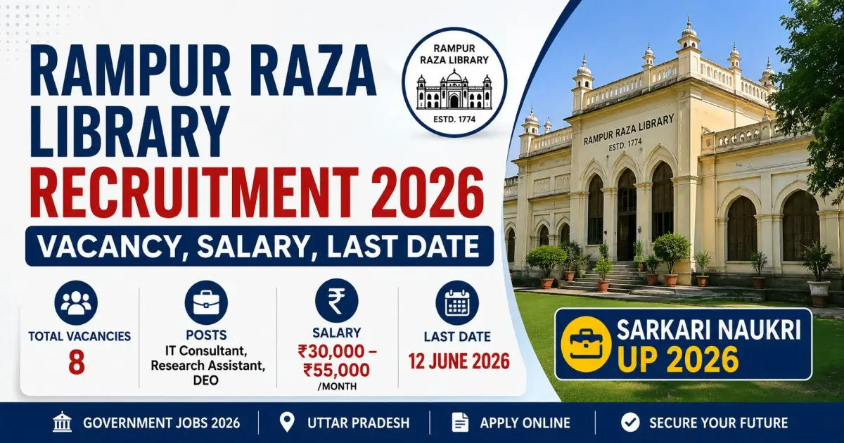 Rampur Raza Library Recruitment 2026 - Vacancy, Salary, Last Date