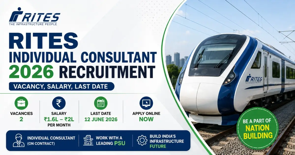 RITES Individual Consultant 2026 Recruitment - Vacancy, Salary, Last Date